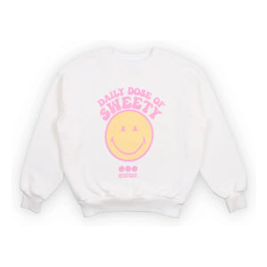 the new society - Smiley Sweatshirt | White