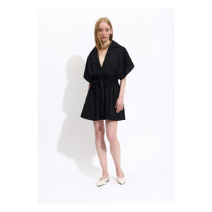 BELLEPIECE - Tara Cotton Poplin Dress | Black
