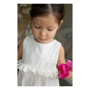1+ in the family - Siurana embroidered salopette | White
