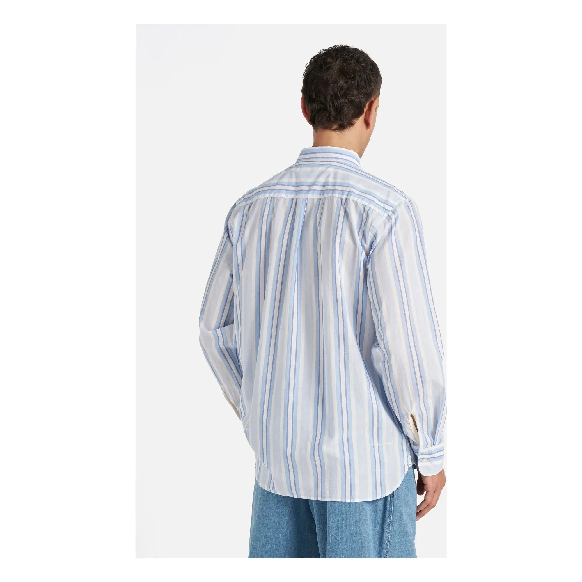 Universal Works - Lazy Day Shirt Striped | Blue