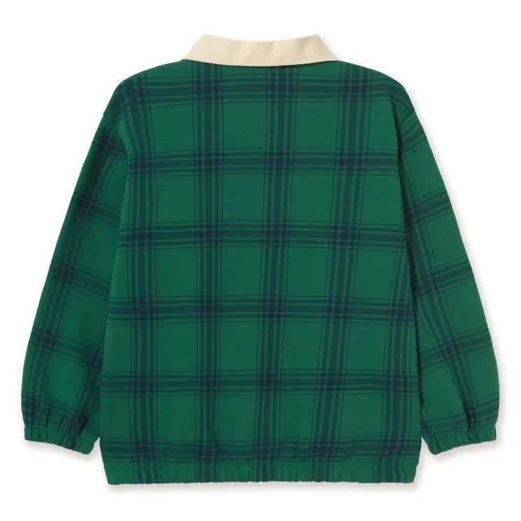 Tinycottons - Organic Cotton Plaid Polo Shirt | Green