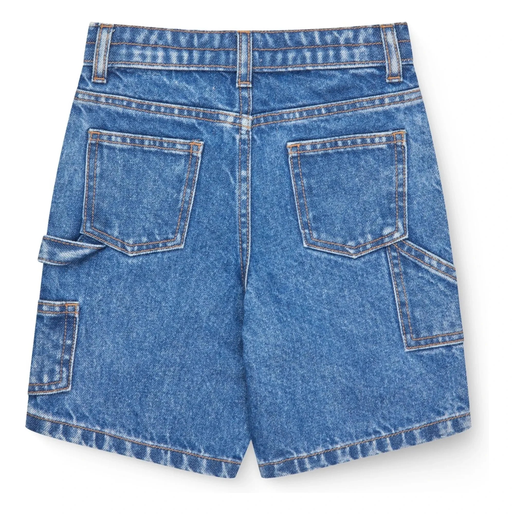 Copenhagen Colors - Denim Cargo Organic Cotton Shorts | Indigo blue