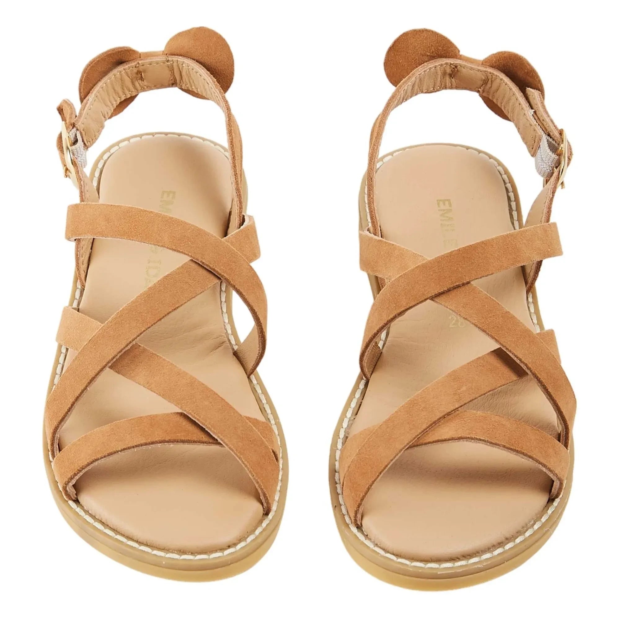 Emile et Ida - Deri Croisillon sandaletler | Camel