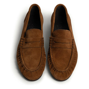 Posa - Suede Loafer Shoes | Dark Brown