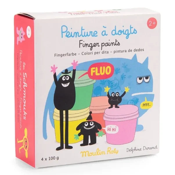 Moulin Roty - Neon Parmak Boyası - Les Schmouks