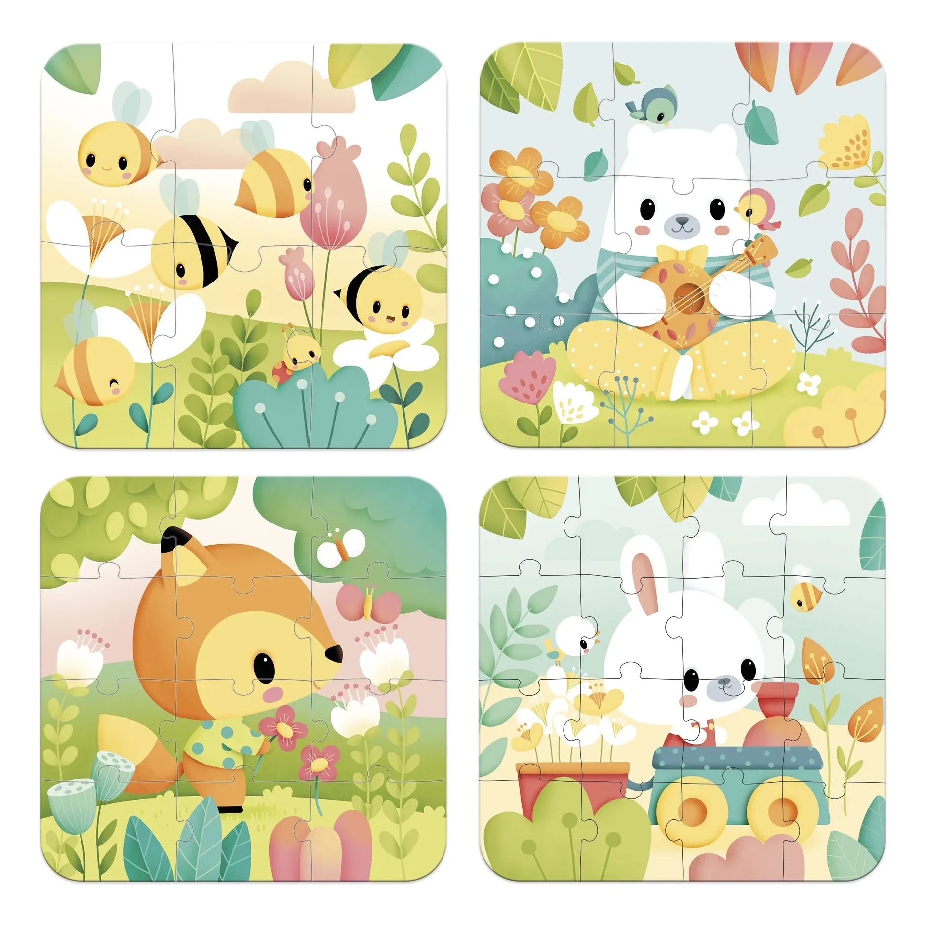 Janod - Pure Evolutionary Puzzles - 4-piece Puzzle