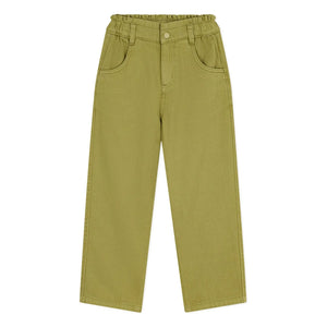 Petit Bateau - Paper Waist Twill Pants | Olive