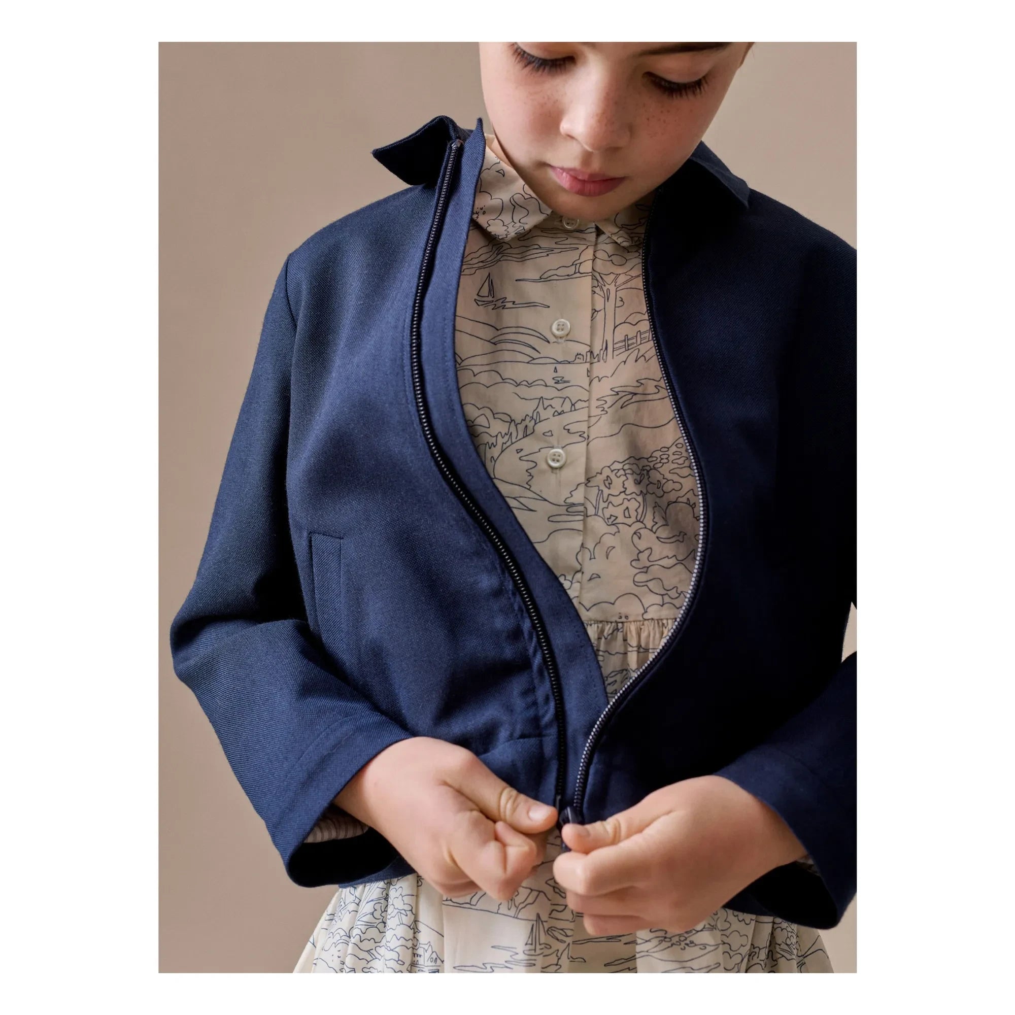 Bonpoint - Erian Paysage Organic Cotton Shirt | Ecru