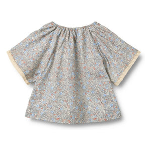 Wheat - Hannah Fleurie Organic Cotton Blouse | Light blue