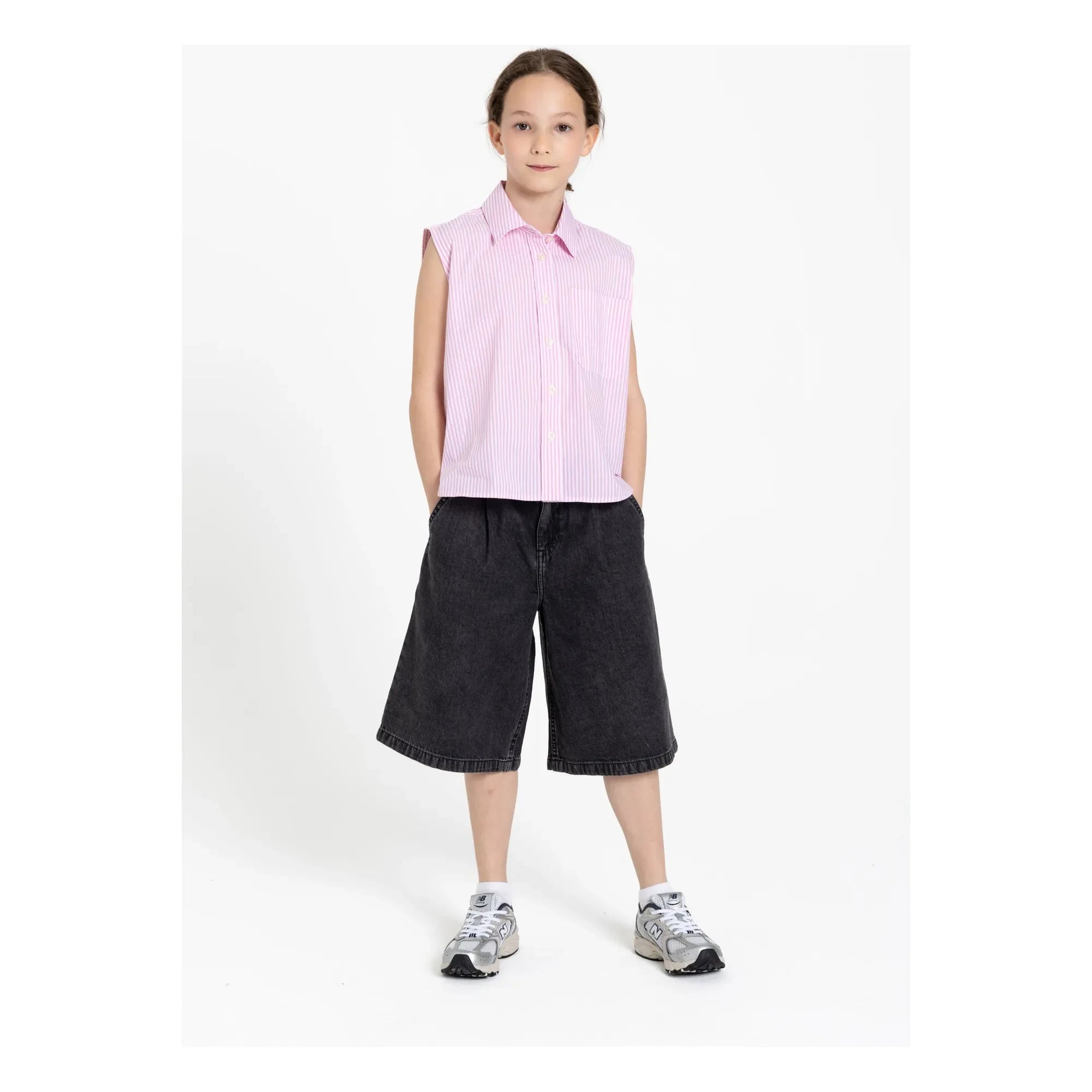 Finger in the nose - Denim Bermuda Şort Tate | Gri