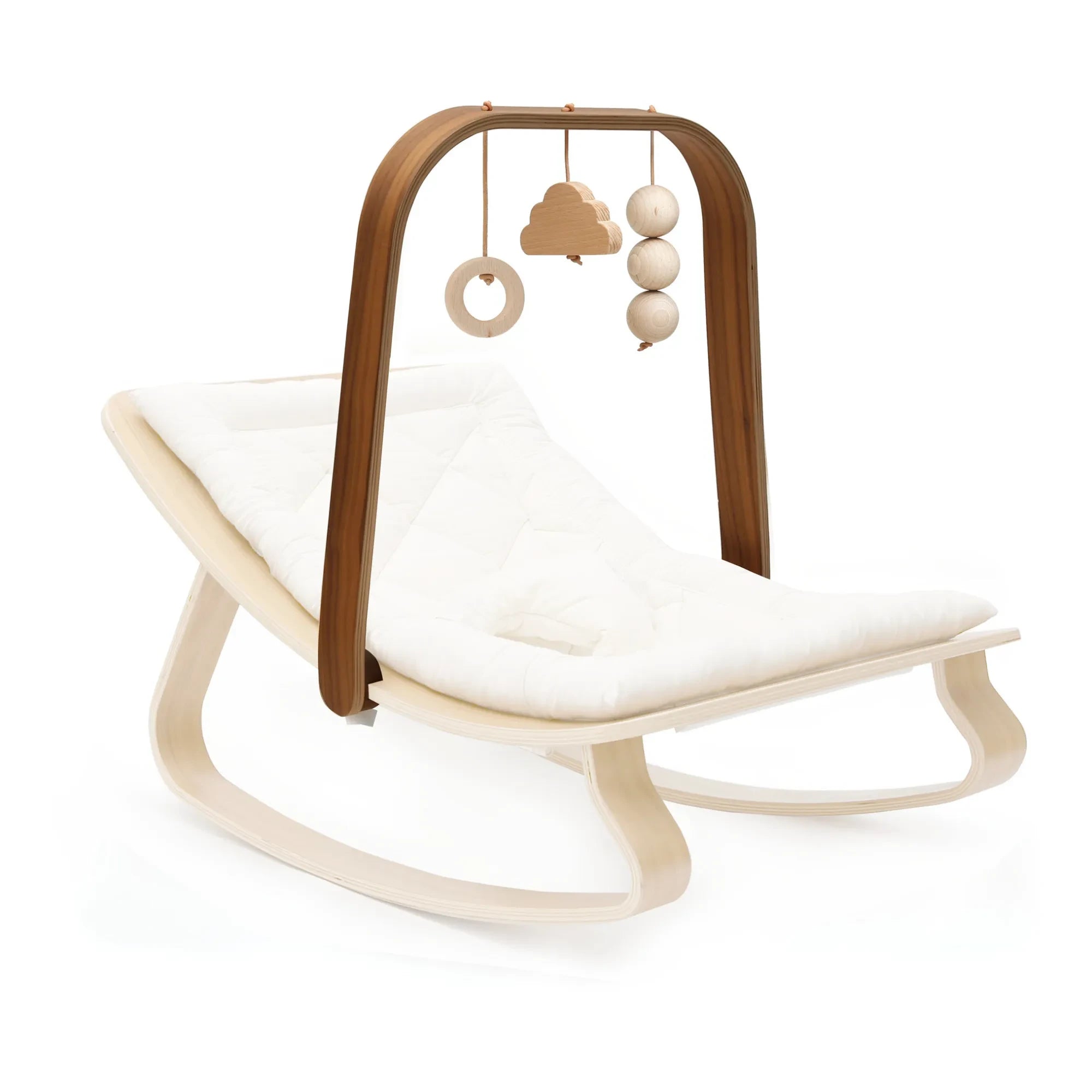 Charlie Crane - Levo Toy Activity Bar for Baby Keychain | Walnut