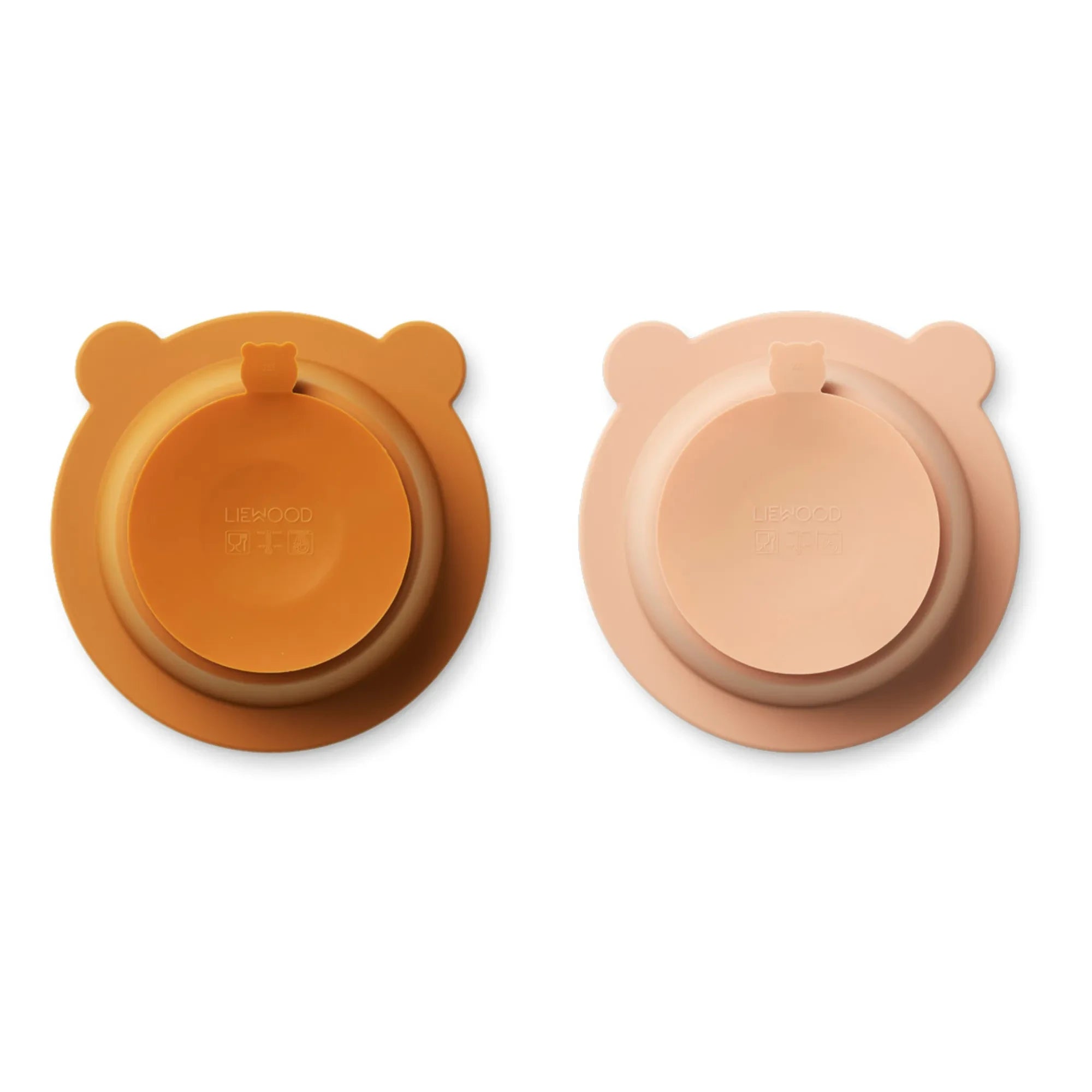 Liewood - Peony Silicone Non-Slip Bowls - Set of 2 | Pink