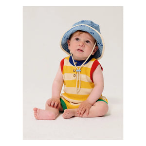 Bobo Choses - Striped Organic Cotton Knit Jumpsuit | Yellow