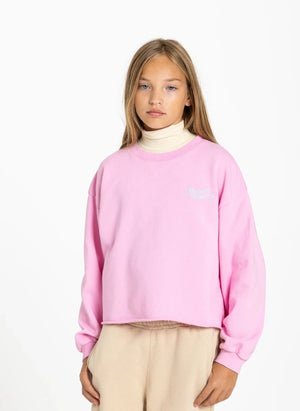 Smallable Kid - Plum "Keep On Moving" Organic Cotton Sweatshirt | Light Pink