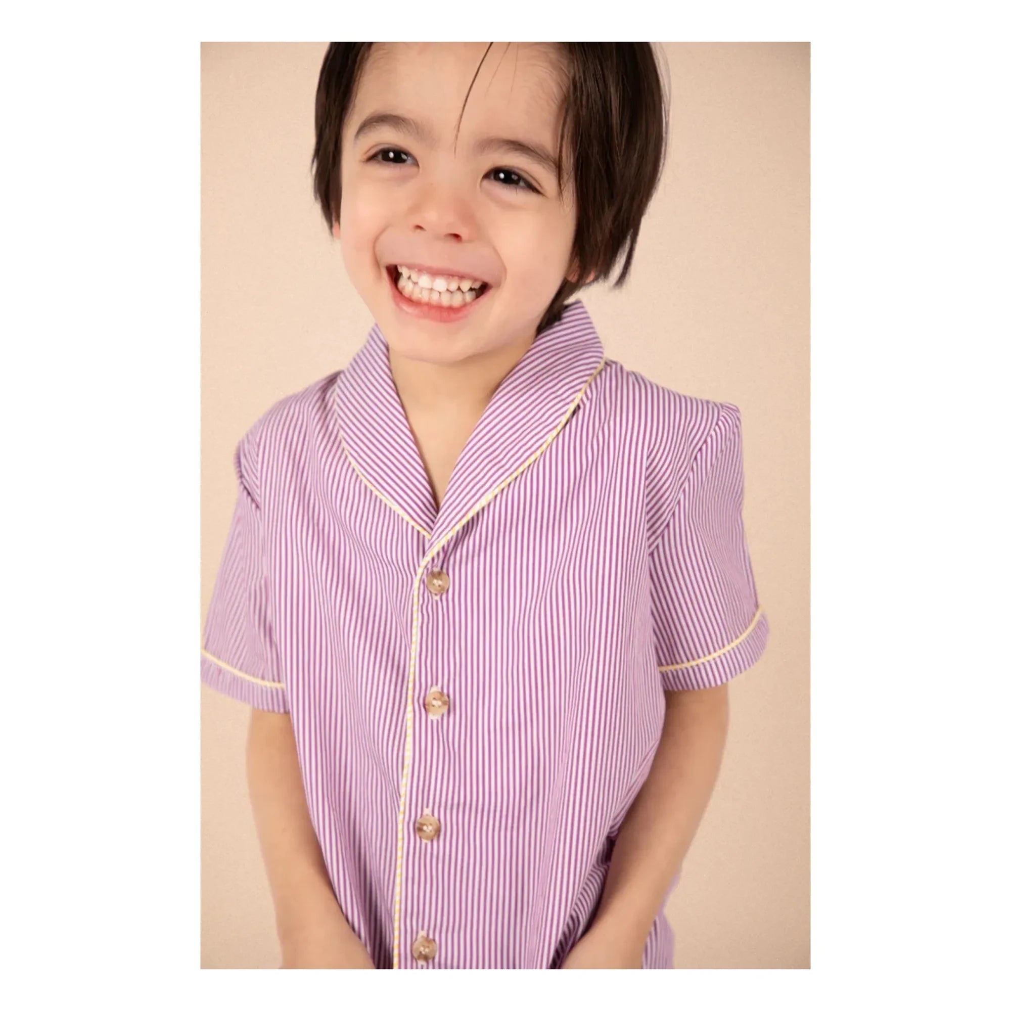 Loir - Striped Paco Shirt | Purple