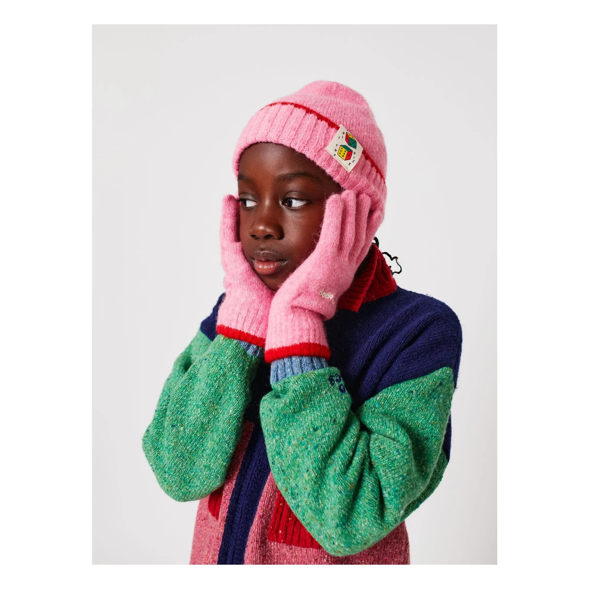 Bobo Choses - Roll The Dice Hat Made from Recycled Fibers | Pink