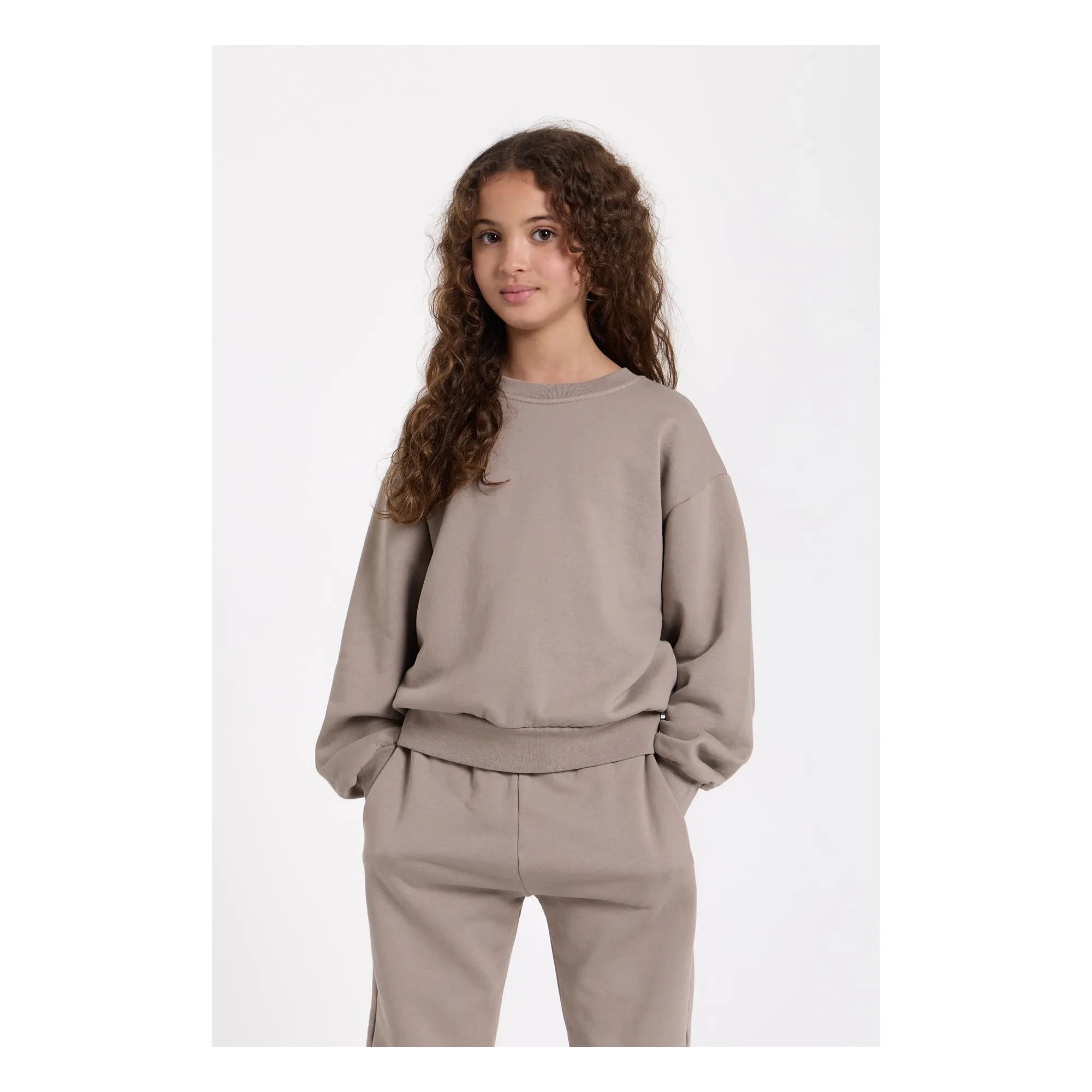 Smallable Kid - Maia organic cotton sweatshirt | Grey taupe