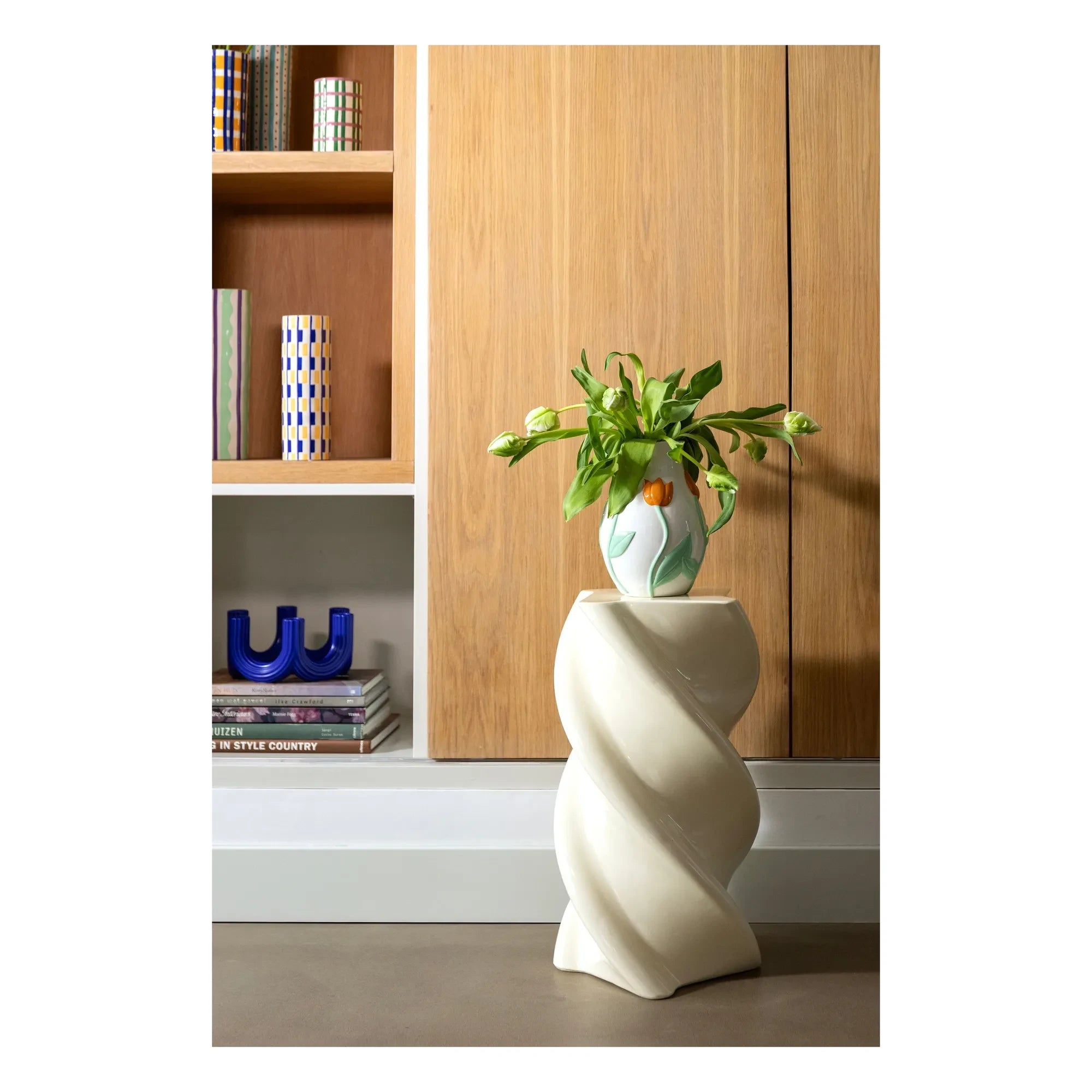 &Klevering - Pillar Side Table | Cream
