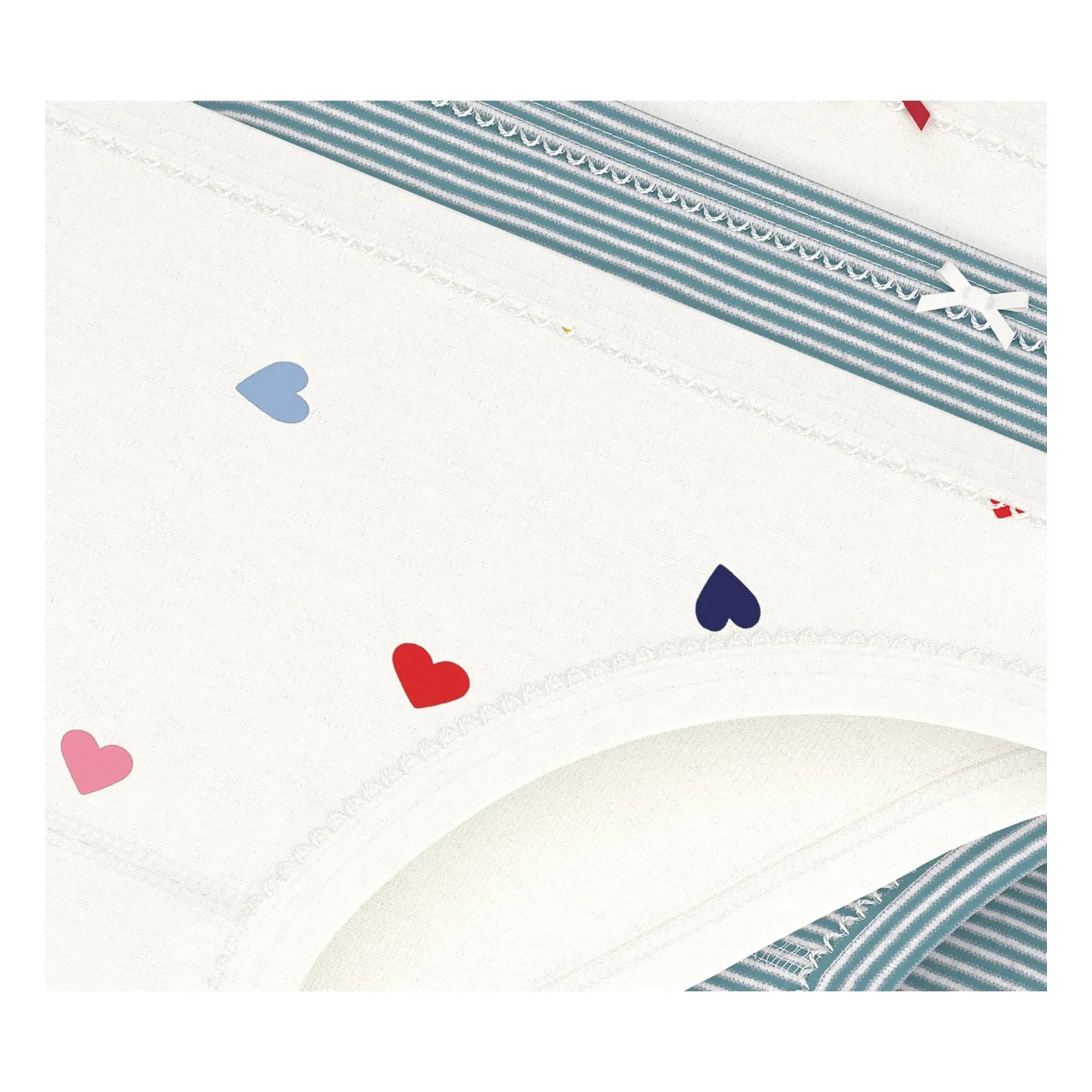 Petit Bateau - 3'lü Çizgili Külot Seti | Beyaz