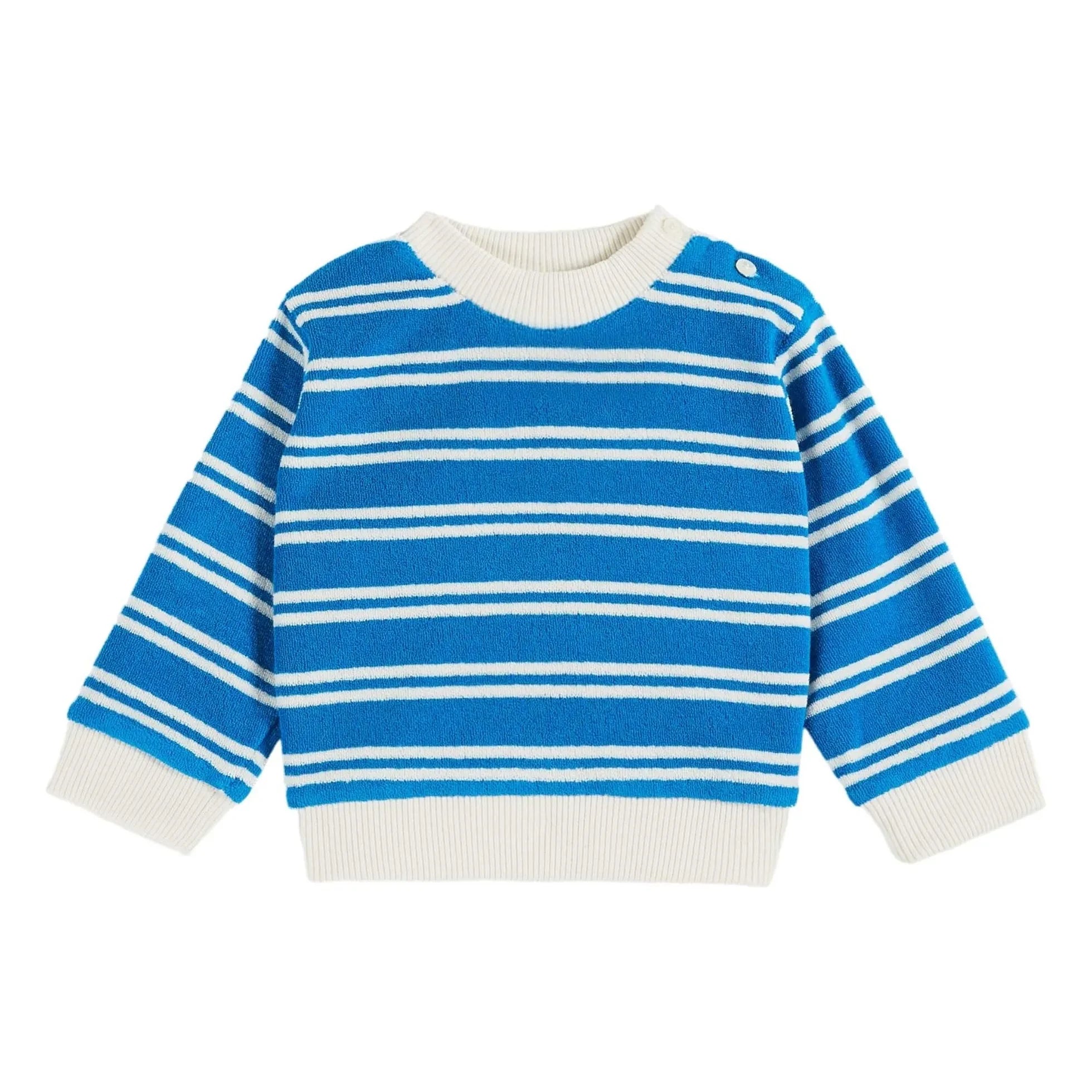 Emile et Ida - Çizgili Sweatshirt | Mavi