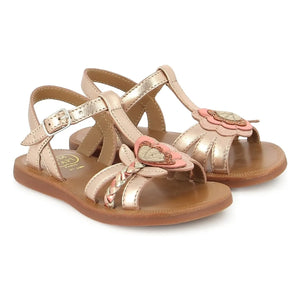 Pom d'Api - Plagette Alto Metallic Sandals | Copper Red