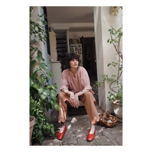 Emile et Ida - Embroidered Cotton Pants | Brown