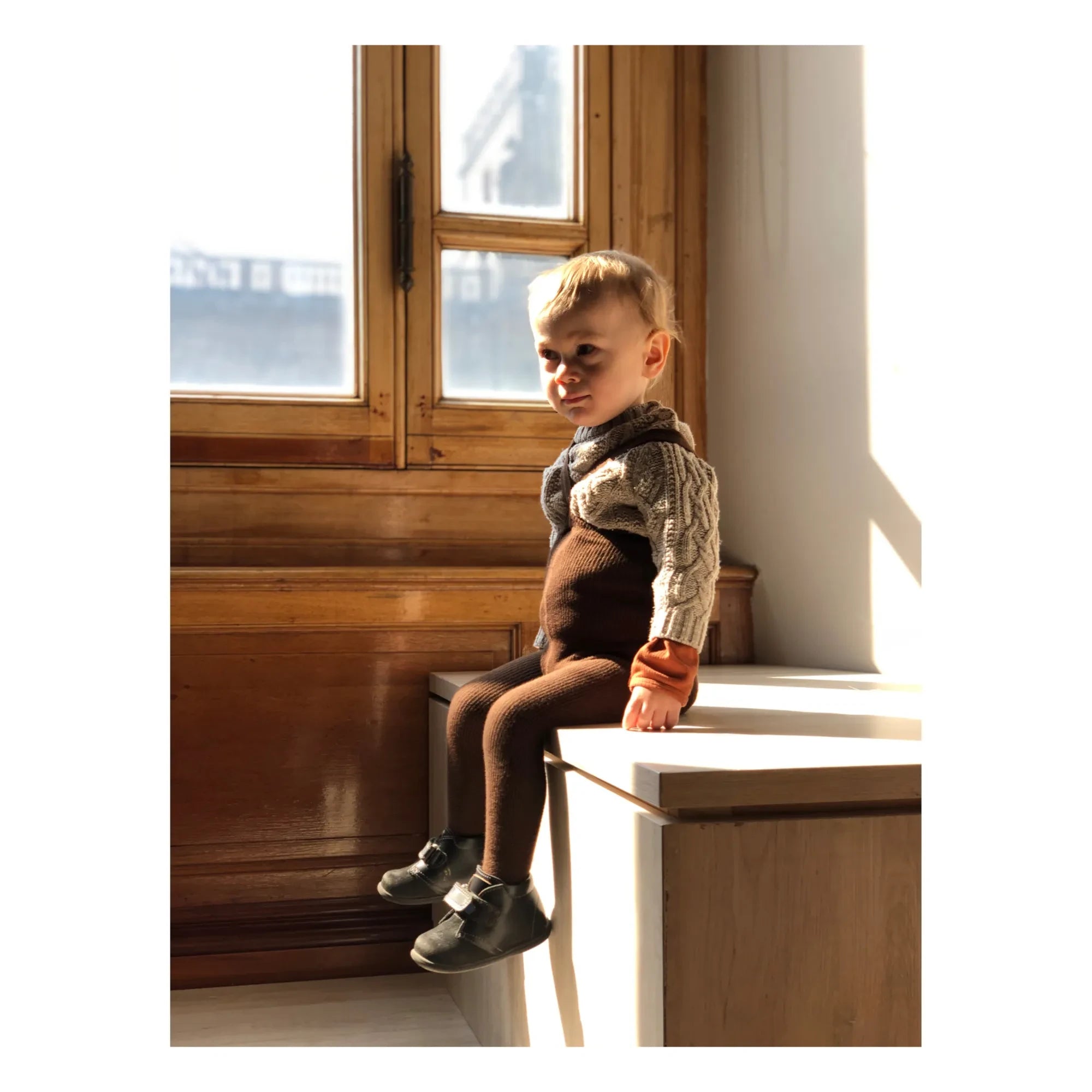Silly Silas - Organic Cotton Suspender Tights | Brown