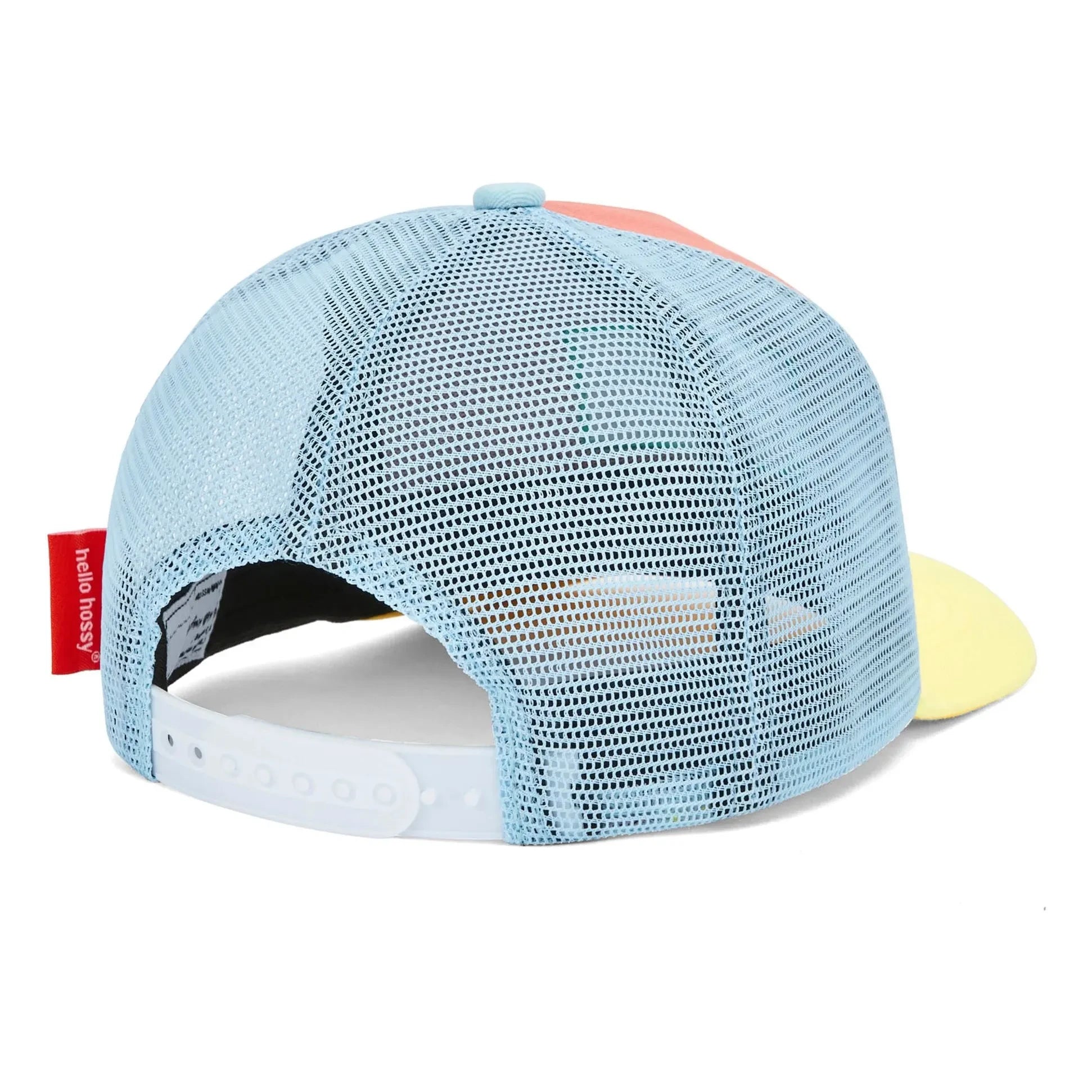 Hello Hossy - Trucker Mini Organic Cotton Curved Visor Hat | Coral