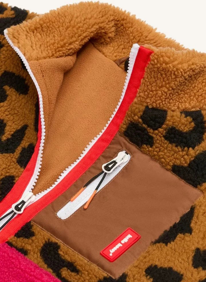 Hello Hossy - Leopard Fleece Jacket | Brown
