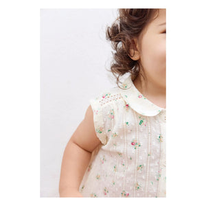 Bonton - Lorelei Bouquets Claudine Collar Shirt | Off-White