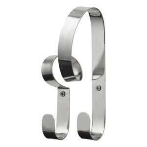 Broste Copenhagen - Ribbon Double Wall Hook | Silver