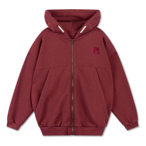 Repose AMS - Organic Cotton Zip-up Sweatshirt | Burgundy