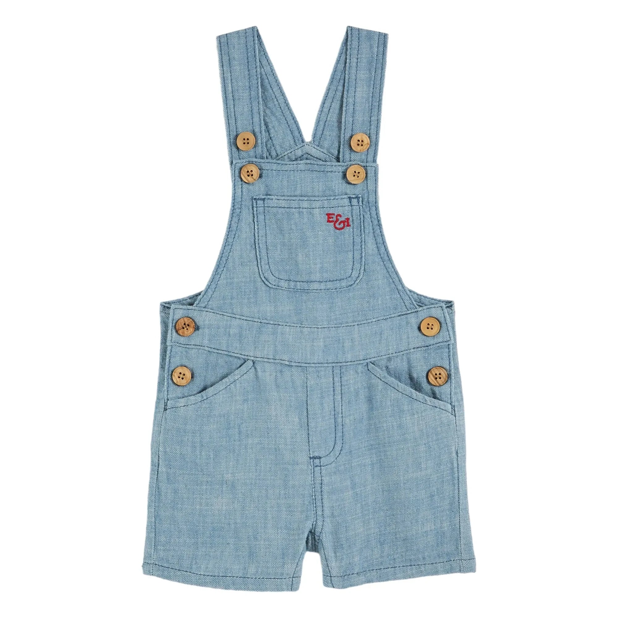 Emile et Ida - Light Blue Chambray Romper