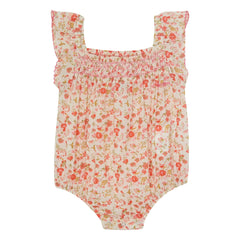Bonton - Lalix Fleurie Romper | Red