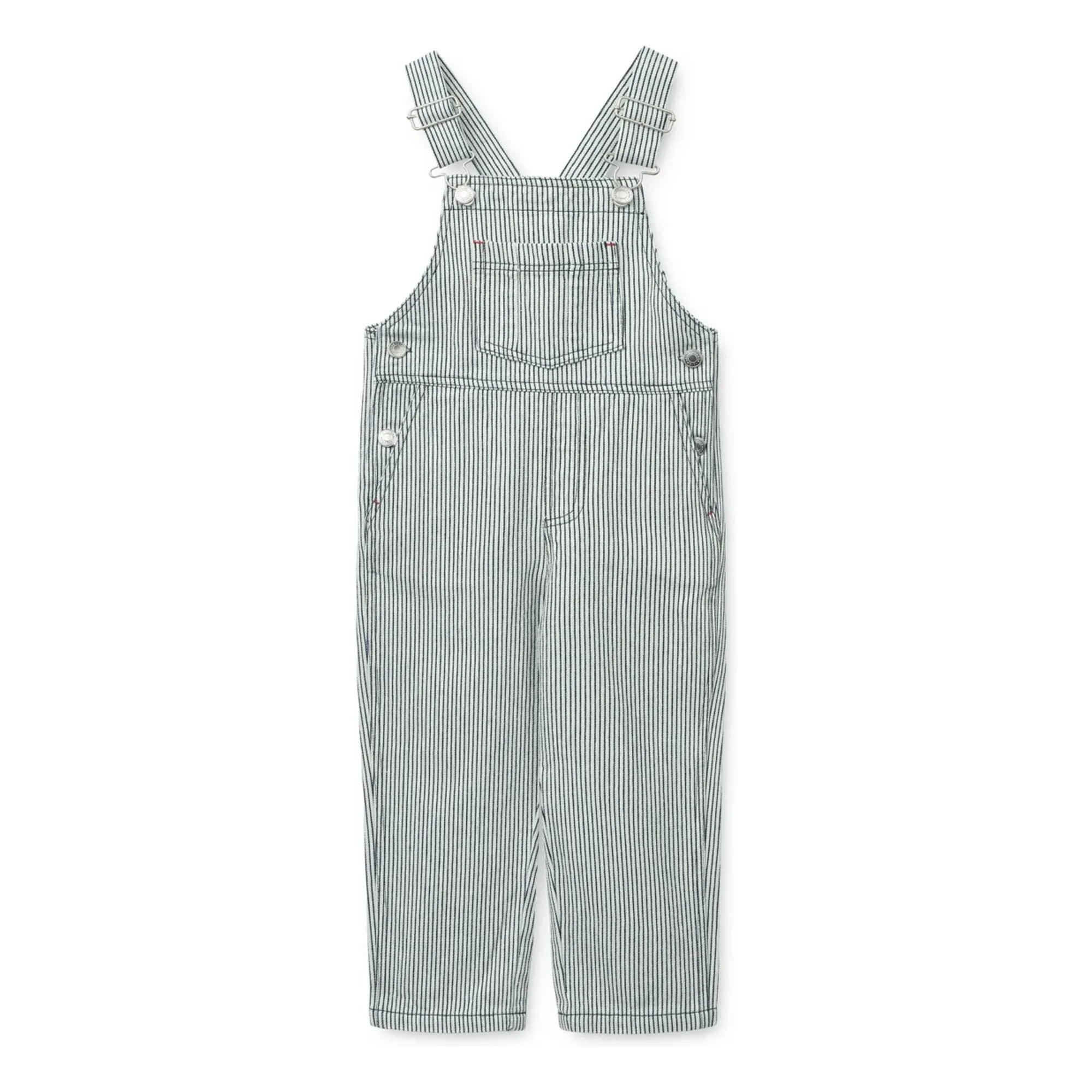 Liewood - Delani Striped Denim Overalls | Navy Blue