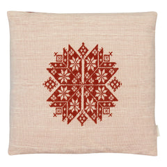 House of Capricorn - Agusta embroidered pillow | Brick red