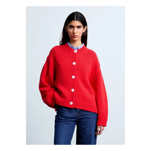 Surprise Paris - Emma Merino Wool and Cashmere Cardigan | Red