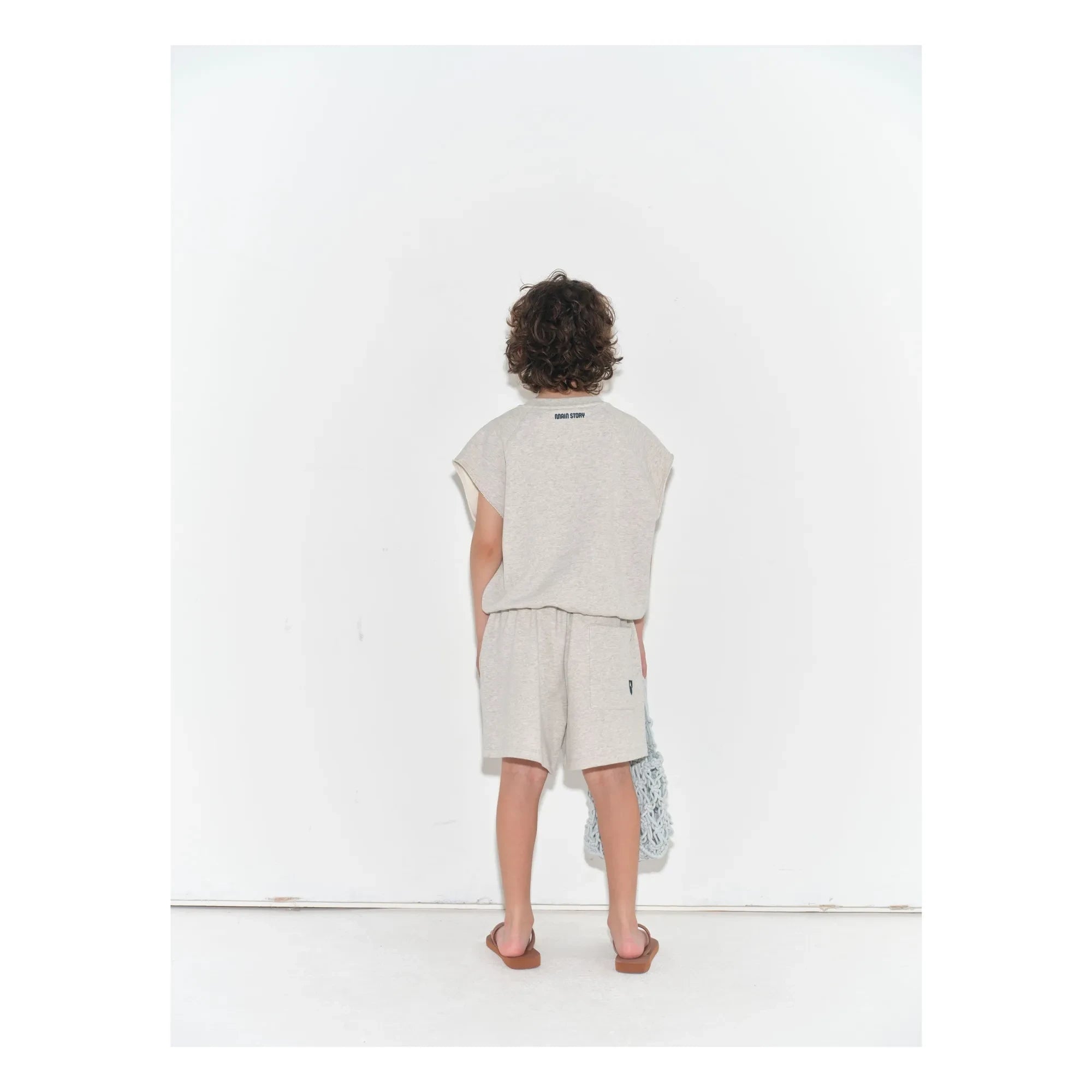 Main Story - Organic Cotton Loose Fit Jogger Shorts | Gray