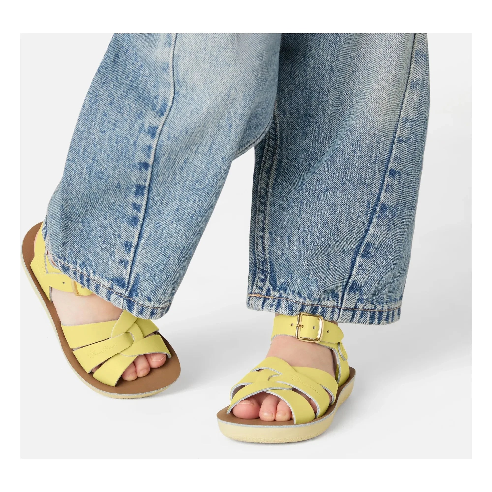 Salt-Water - Waterproof Leather Sandals for Swimmers | Light Yellow