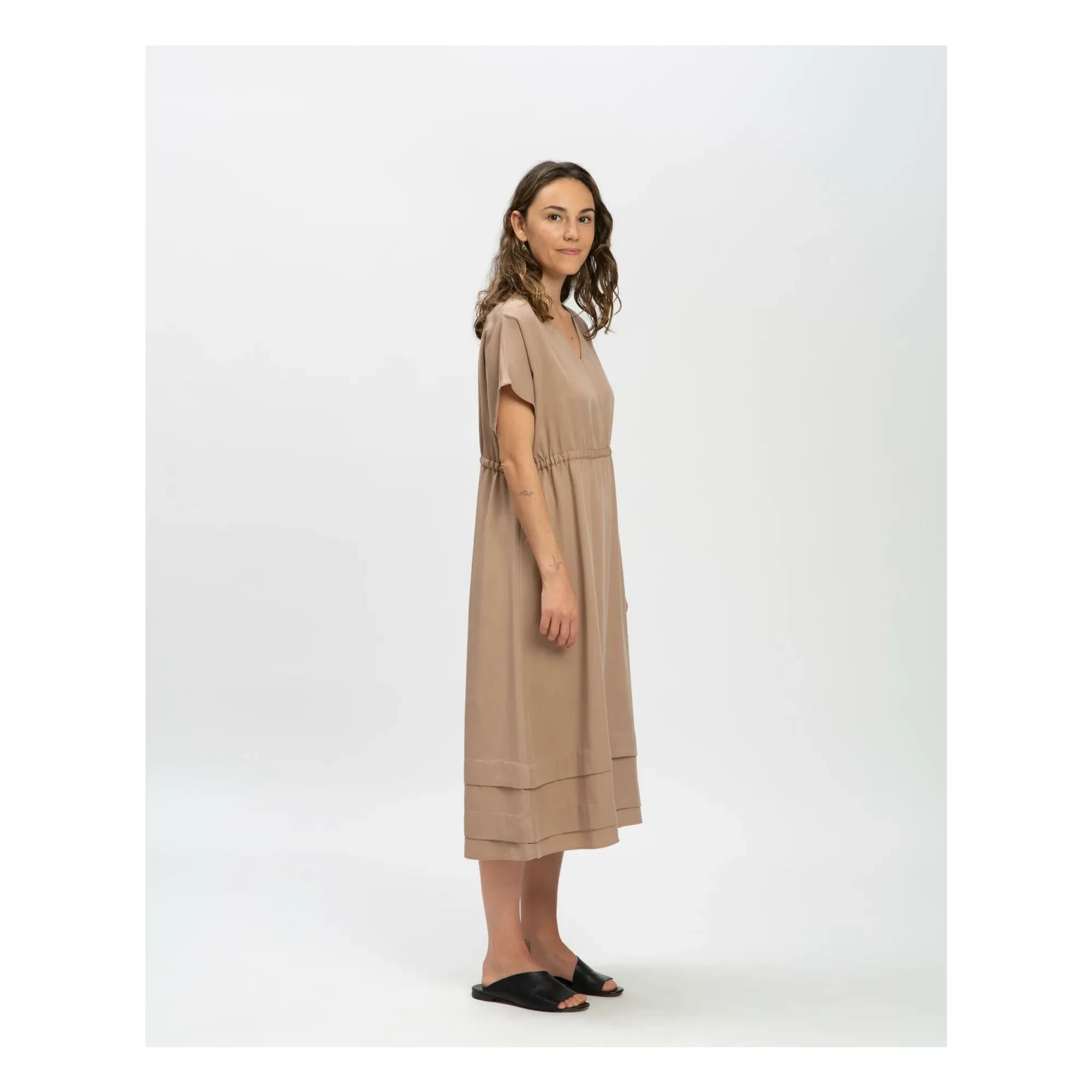 Matona - Tencel Dress | Light Brown