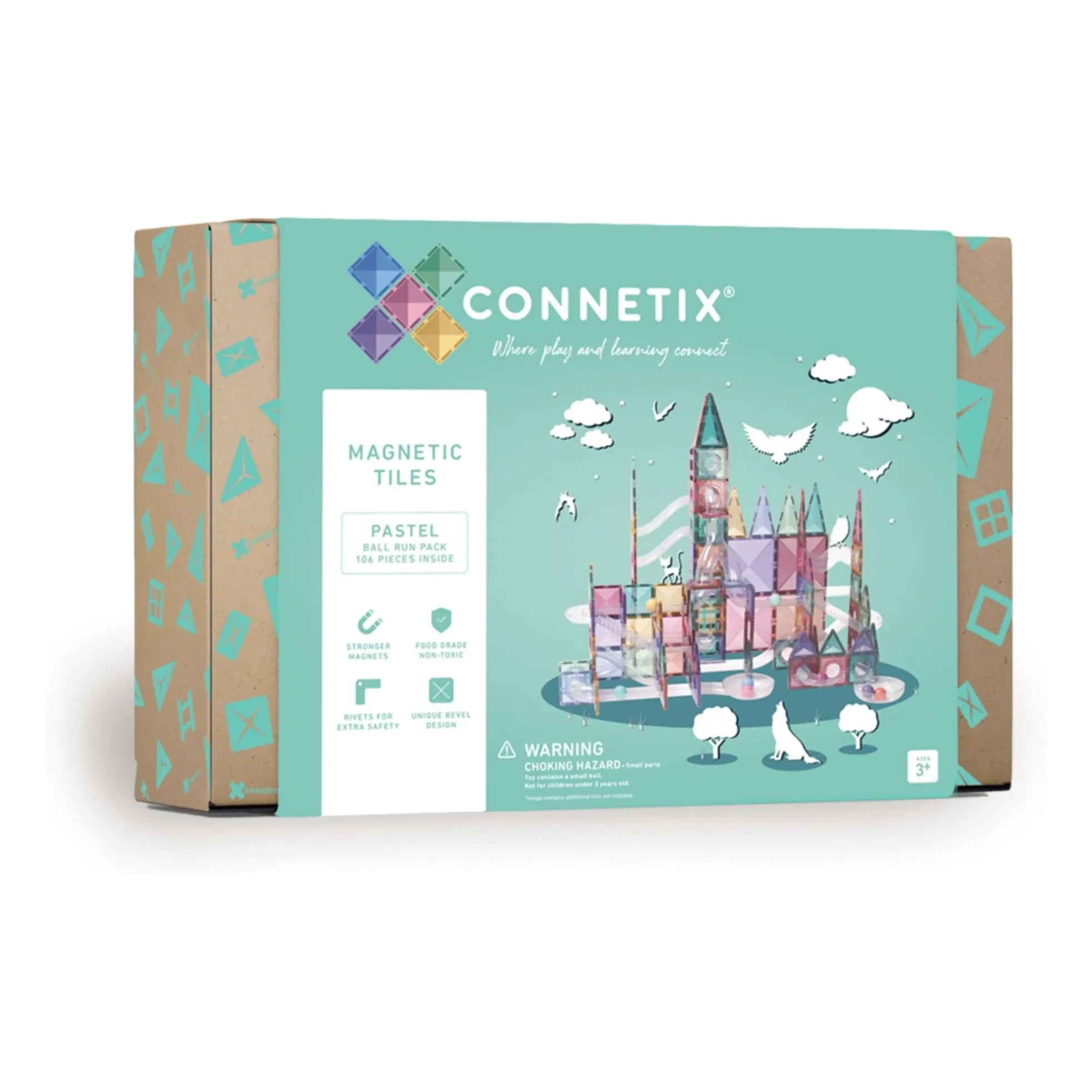 Connetix - Ball Run Set - 106 Pieces | Pastel