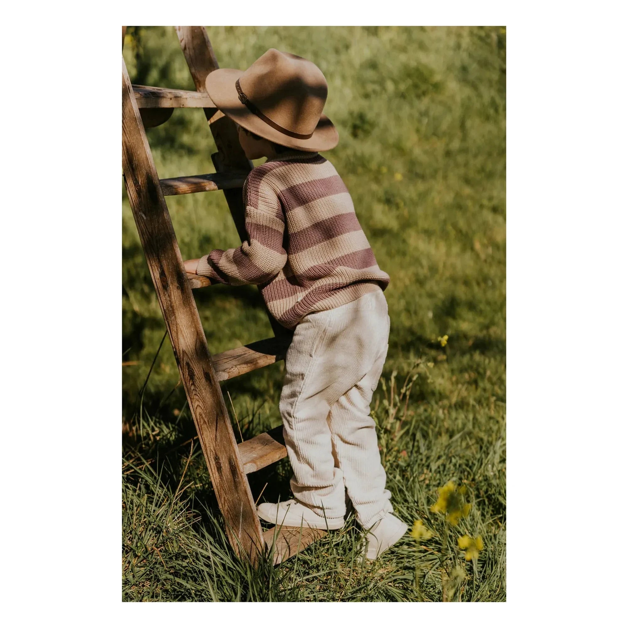 Yuki - Striped Organic Cotton Sweater | Sand