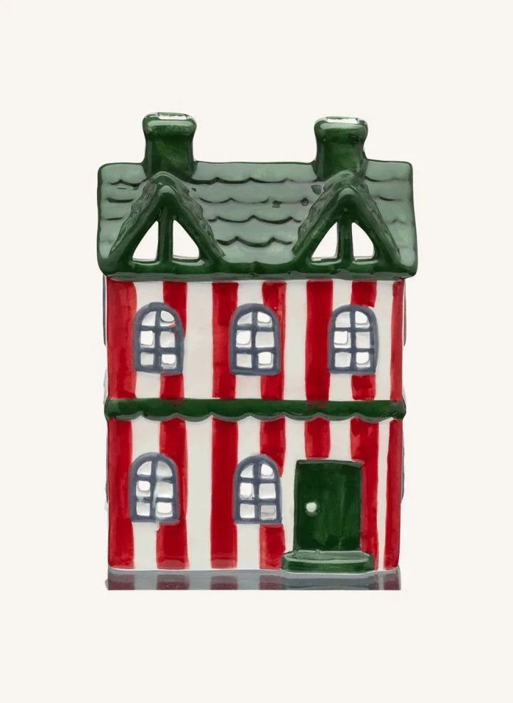Anna + Nina - Bright LED Christmas Gingerbread House | Red