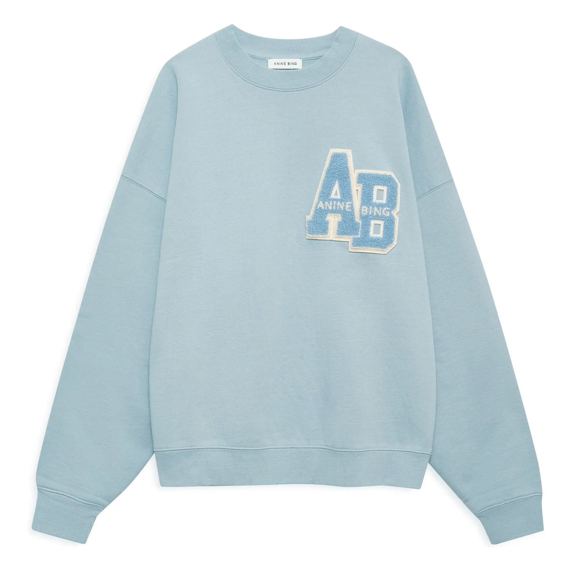 Anine Bing - Oversize Miles Letterman sweatshirt | Açık Mavi