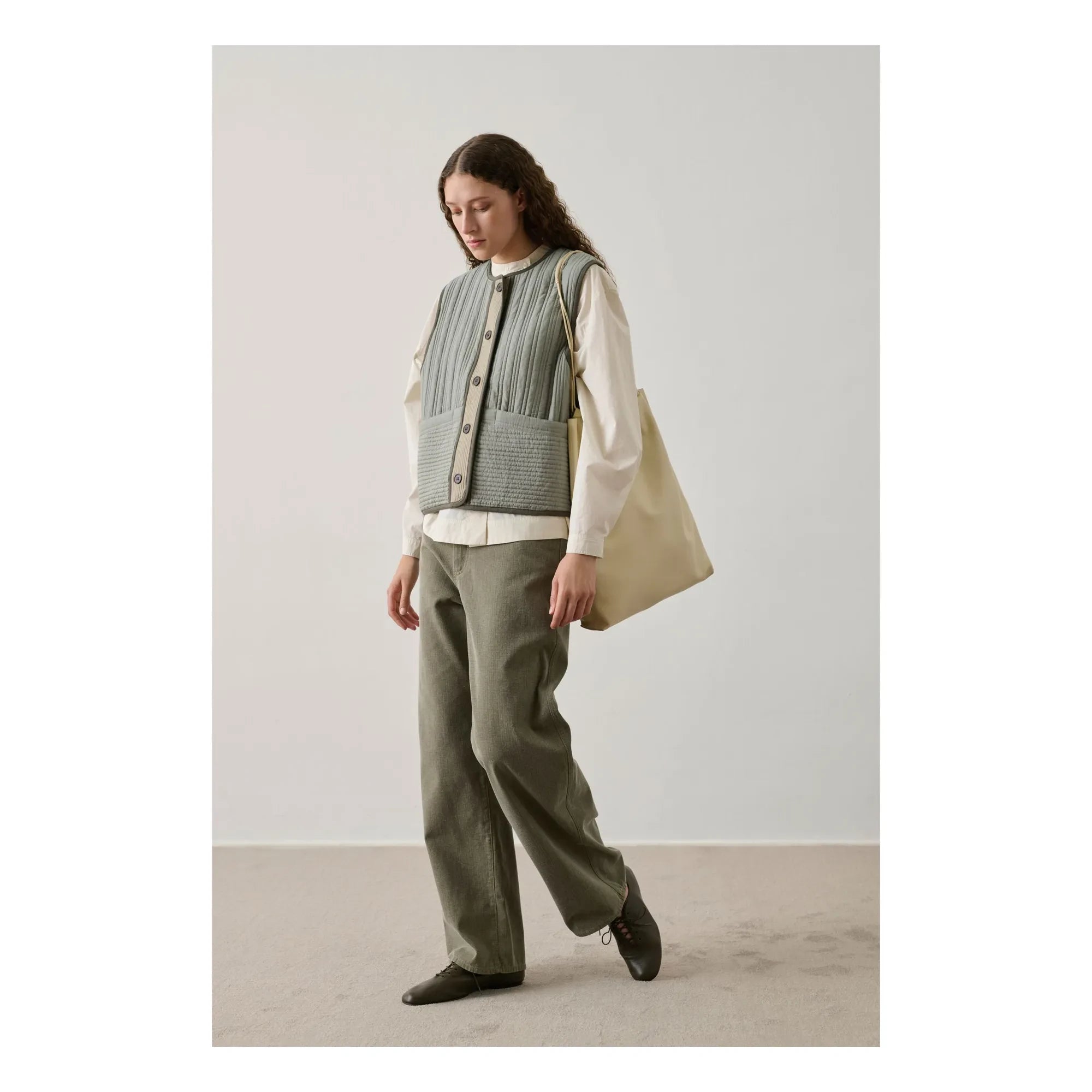 Soeur - Hima Sleeveless Jacket | Green Water