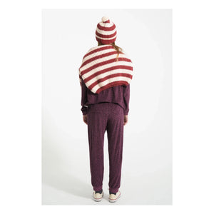 Piupiuchick - Striped Wool Sweater | Burgundy