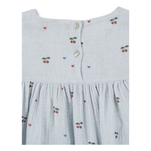 Konges Sløjd - Coco Cerises Organic Cotton Dress | Light blue