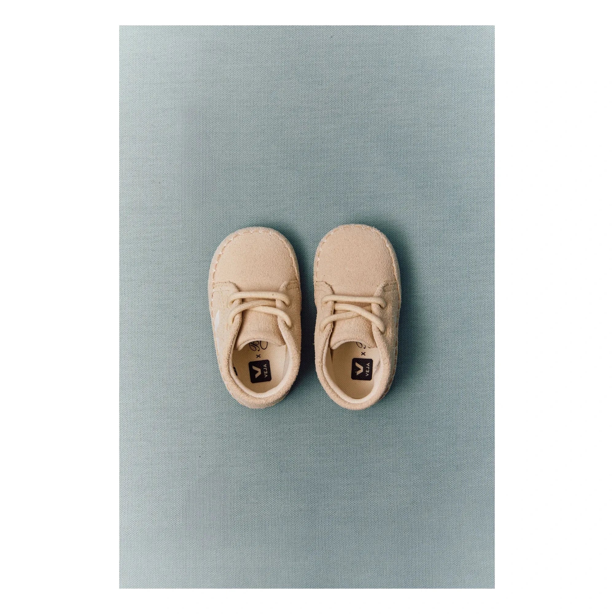 Veja - Veja x Bonpoint Bebek Süet Bağcıklı Sneaker | Kum Beji