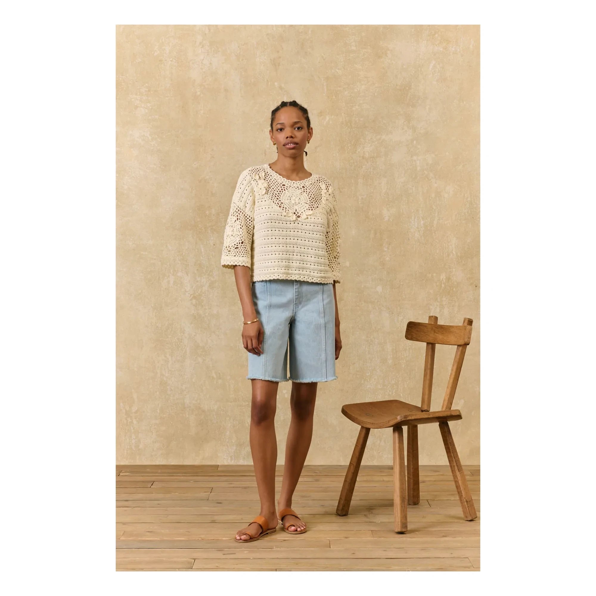 Louise Misha - Eleanor Cotton Top | Cream