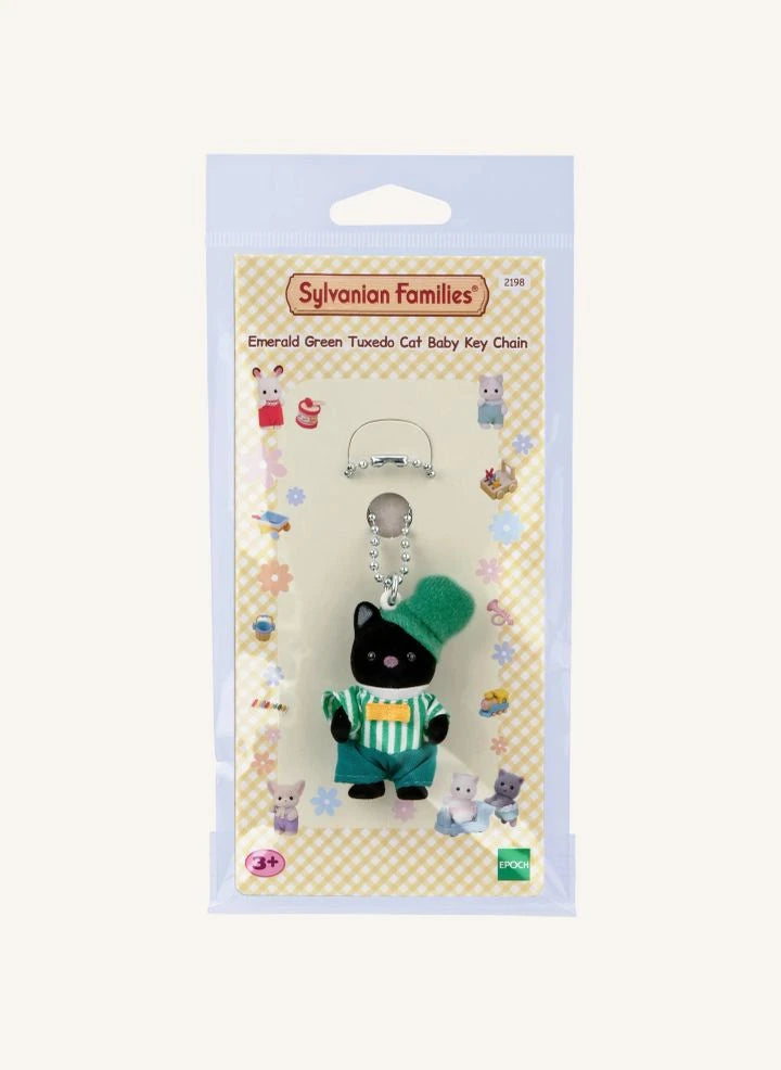 Sylvanian Families - Two-Tone Cat Keychain - Emerald